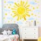 Large Sun & Cloud Wall Decals – 12 Sheets Watercolor Stickers for Girls’ Bedroom & Kids’ Room